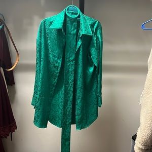 After Party Emerald Jacquard dress